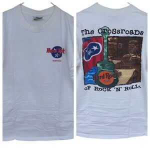 Vintage 90s Hard Rock Cafe Nashville Graphic T Shirt Small Made in USA